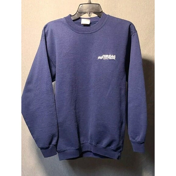 AirColdSupply Crew Neck Sweatshirt Port & Co Small Unisex Embroidered Grunge - Picture 1 of 7